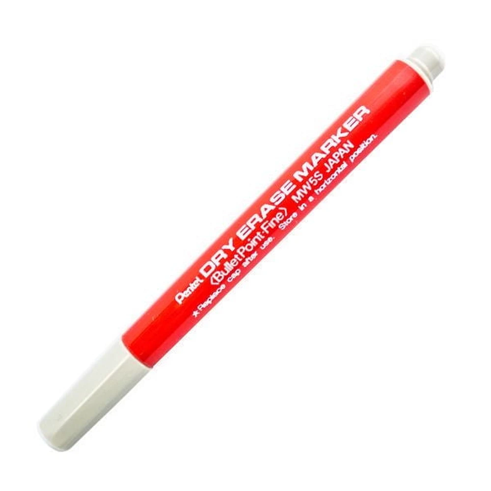 Pentel WhiteBoard Dry Erase Marker, 3.0mm Bullet Point, Red Ink, Box of 12