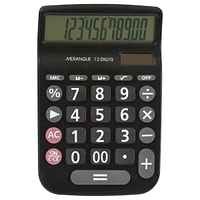 Calculatrice de bureau à 12 chiffres, noir, paquet de 2