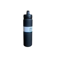 Mainstays 22oz noir Double paroi vide bouteille en acier inoxydable avec couvercle de poignée 4pcs 22oz Bouteille à double paroi noir