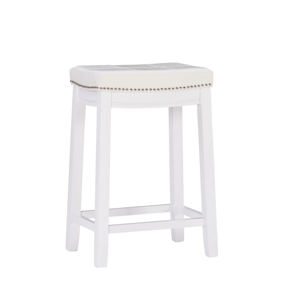 Tabouret de comptoir Warren blanc