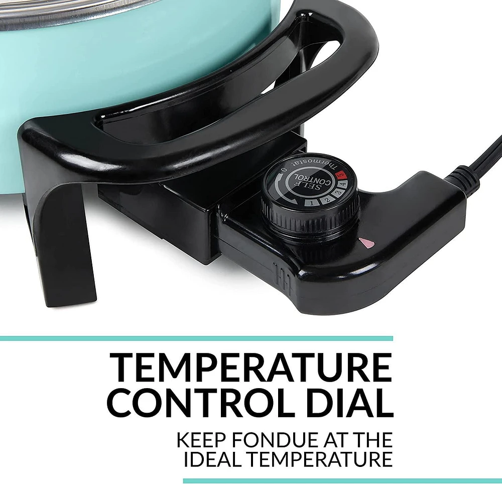 Nostalgia 12-Cup Electric Fondue Pot, Aqua