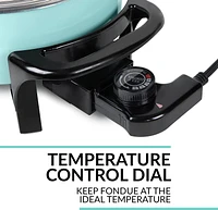 Nostalgia 12-Cup Electric Fondue Pot, Aqua