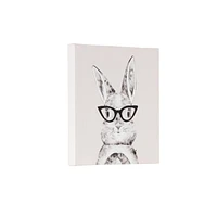Bunny Embellished Canvas, 6in W x 6in H