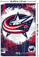 NHL Columbus Blue Jackets - Maximalist Logo 23 Wall Poster, 22.375" x 34"