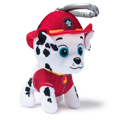 PAW Patrol: Rescue Wheels, 4-Inch Marshall Plush Toy, Miniature Stuffed Animals with Keychain Clip, Kids Toys for Boys and Girls 3+