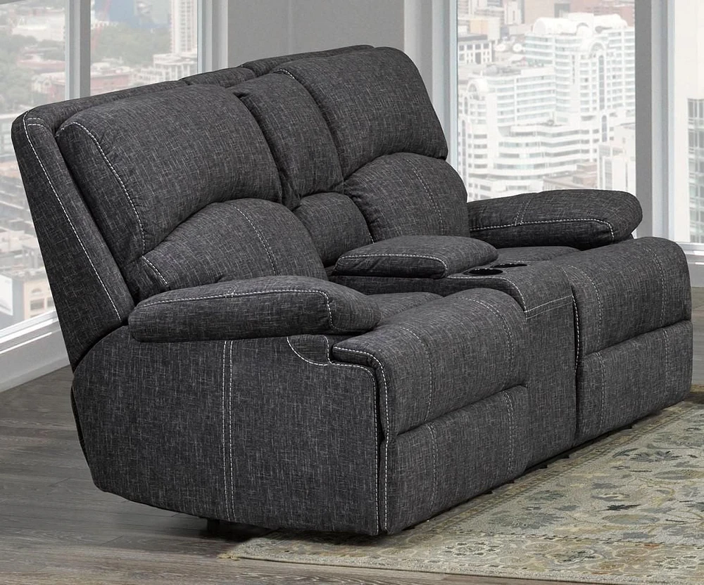 Caera Recliner Loveseat, Grey