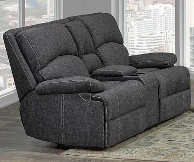 Caera Recliner Loveseat, Grey