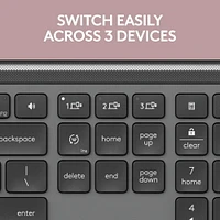 Logitech MK955 Signature Slim ensemble clavier et souris sans fil, pour grandes mains, frappe et clics discrets - Noir