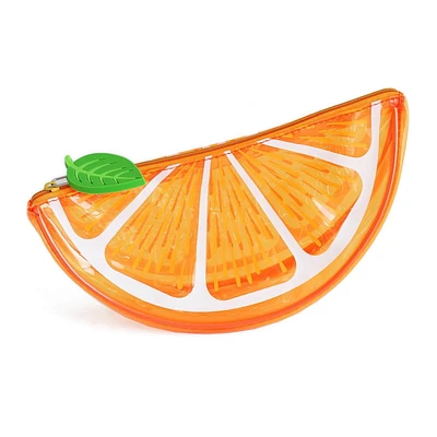Pen+Gear Tinted Fruit Slice Pencil Pouch in Orange Design