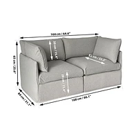 Ensemble de canapés modulaires de patio Patioflare Flexifome, gris