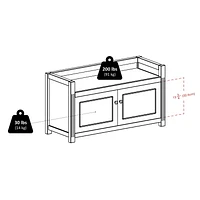 Charleston Storage Bench in Walnut Finish 94040