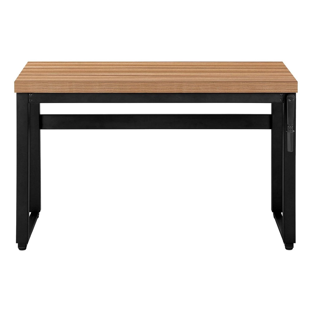 Monarch Specialties Bureau, Bureau À Domicile, Debout, Ajustable, 48"l, Travail, Ordinateur Portable, Métal, Stratifié, Brun, Noir, Contemporain, Moderne