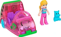 Polly Pocket Doll and Toy Car, Food Theme