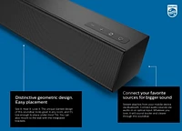Philips Haut-parleur 2.0 Soundbar avec HDMI ARC, TAB5105