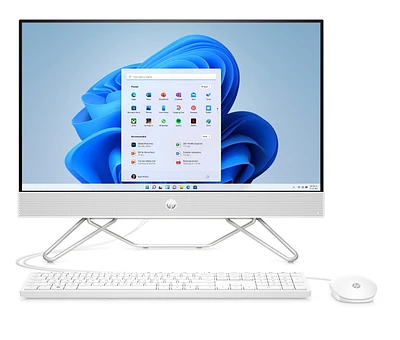 Ordinateur de bureau tout-en-un HP 23,8 pouces 24-cb1009 8 Go de mémoire SDRAM DDR4-3200(3) (1 x 8 Go) Processeur Intel® Core™ i3-1215U de 12e génération Windows 11 Famille