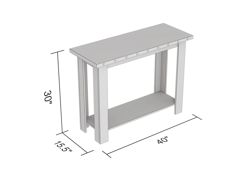 Safdie & Co. Console Table 39L Brown Reclaimed Wood 1 Shelf