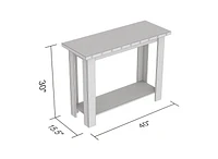 Safdie & Co. Console Table 39L Brown Reclaimed Wood 1 Shelf