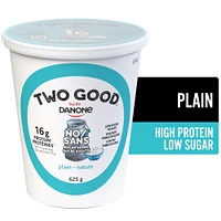 Two Good Low Sugar Yogurt, Plain, 9g of Protein, 625 g