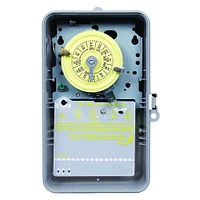 Minuterie mécanique Intermatic 24 heures, 208-277 VAC, 60 Hz, DPST, boîtier en plastique intérieur/extérieur