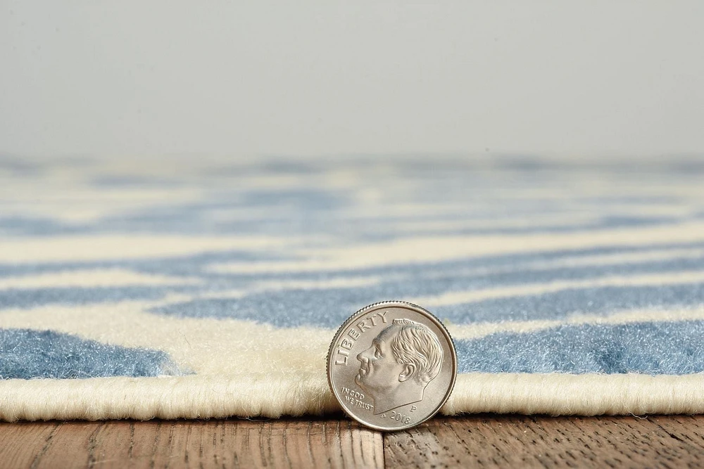 Capri Sasha Cream & Blue 6' 5" x 9' 3" Area Rug