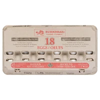 Fermes Burnbrae 18 Extra Gros Oeufs Blanc 18 oeufs / carton