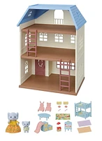 Ensemble-cadeau de la terrasse bleu azur Calico Critters – Maisonnette de collection avec figurines, meuble et accessoires