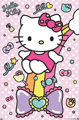 Hello Kitty: 21 Sugar Rush - Rainbow Wall Poster, 22.375" x 34"