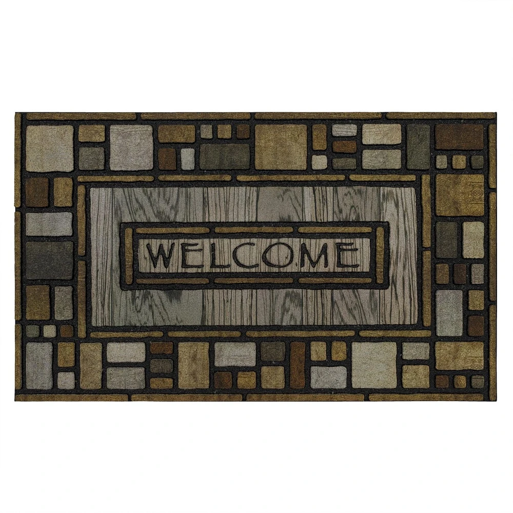 Mohawk Home – Tapis d’entrée multicolore Drifted Nature, 46 x 76 cm (1 pi 6 po x 2 pi 6 po)