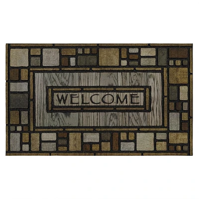Mohawk Home – Tapis d’entrée multicolore Drifted Nature, 46 x 76 cm (1 pi 6 po x 2 pi 6 po)