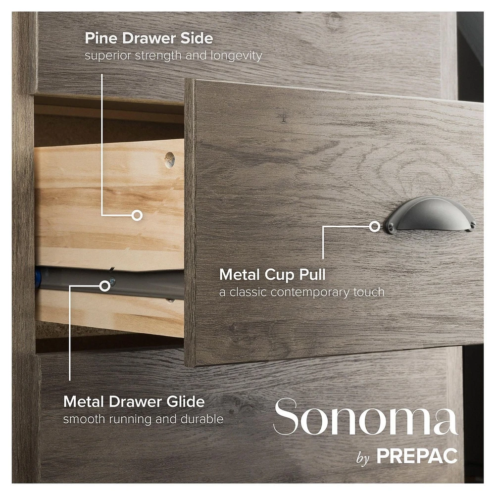 Prepac Commode à huit tiroirs