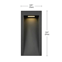 Applique murale d’extérieur ou d’intérieur à DEL intégrées de 12 W Vincent, noir mat