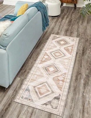 ECARPET Lia 2'8" x 8'2" Tribal Runner Rug for Living Room, Bedroom, Dining Room, Entrance, Hallway and More.