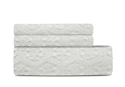 Johnson Home Cotton Quilts Set Persian Hexagon Ivory