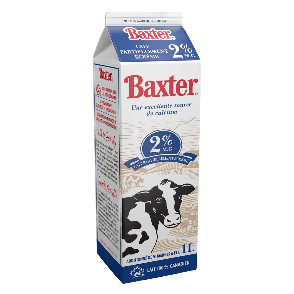 Baxter 2% Milk, 1L