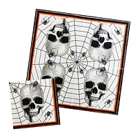 Serviette en papier crâne d'Halloween de 13 pouces