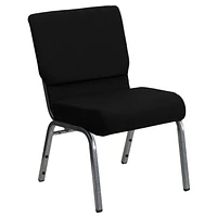 Flash Furniture Hercules Series 21''W Stacking Church Chair in Black Fabric