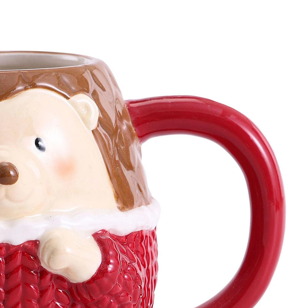 Holiday Time Hedgehog & Sloth Mug, 2-Piece