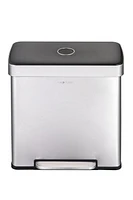 Poubelle double et poubelle de recyclage The Step N' Sort (2 x 30 L) avec couvercle à fermeture lente