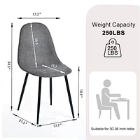 Homy Casa Ensemble de salle à manger 5 pièces, 1 table avec 4 chaises ergonomiques rembourrées, plateau recouvert de PVC pour salle à manger, cuisine, espace de réception, table naturelle/expresso