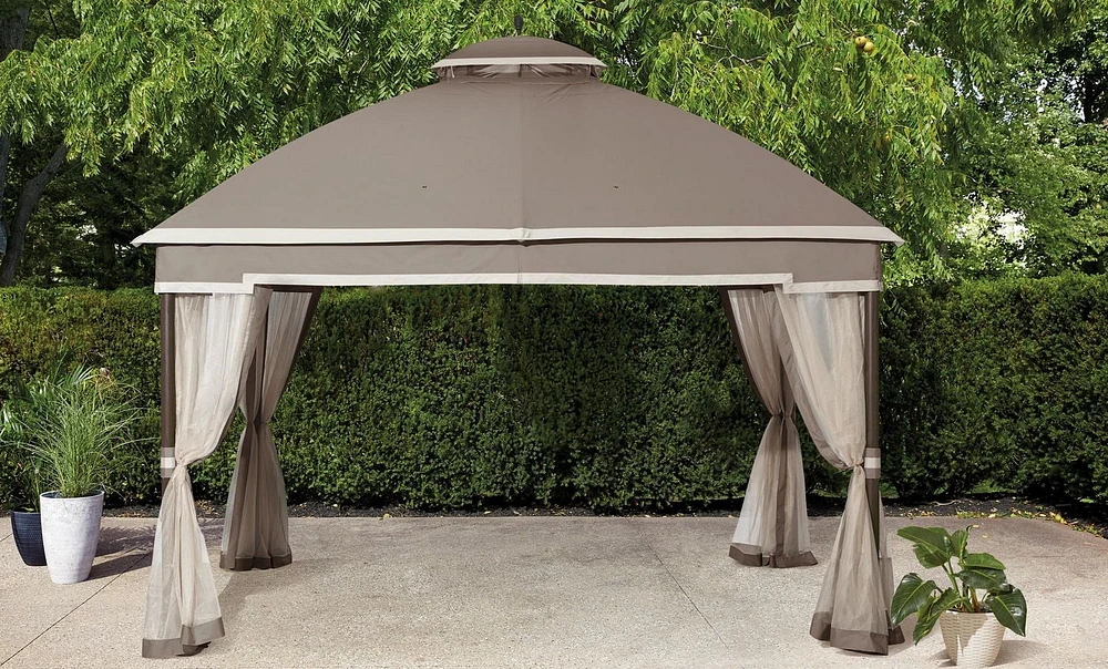 hometrends 10 ft. x 12 ft. Soft Top Gazebo, Includes bug netting