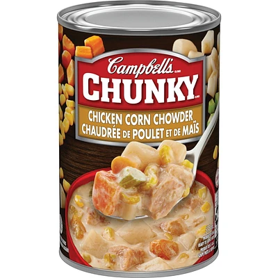 Campbell's® Chunky® Chicken Corn Chowder Ready to Serve Soup, Shelf Stable, Chunky(R) Ready to Serve 515 mL