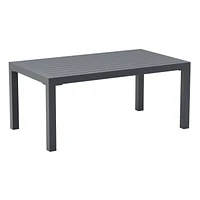 CorLiving Eden Deluxe Ensemble de conversation de patio extérieur en aluminium 4 pièces avec chaises, causeuse et table
