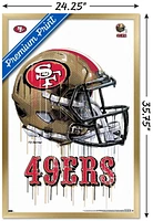 NFL San Francisco 49ers - Drip Helmet 20 Wall Poster with Push Pins, 22.375" x 34"