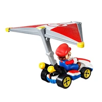 Hot Wheels Mario Kart Mario Standard Kart Super Glider 1:64 Scale Die-Cast Vehicle For Kids Ages 3+ Years