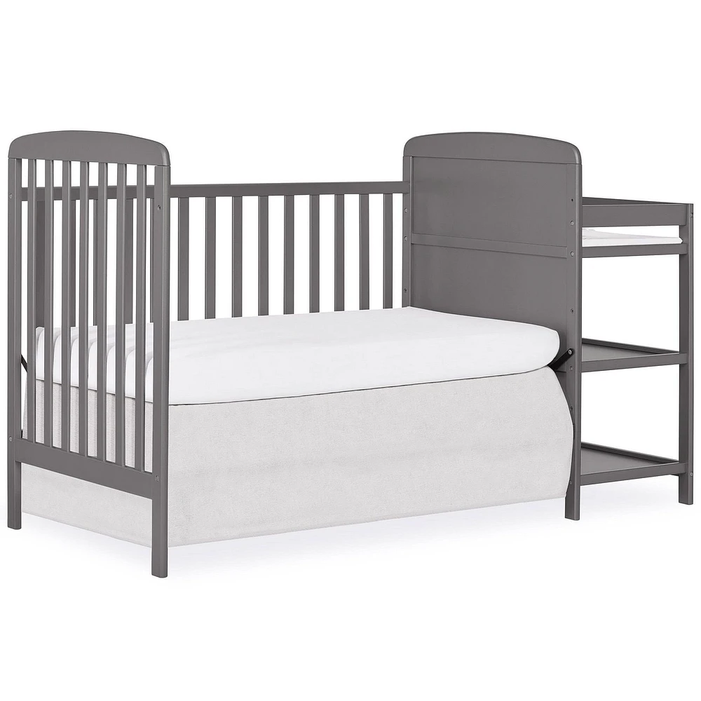 Dream On Me Anna 4 in 1 Full Size Crib and Changing Table Combo, Model #678, Two Storage Shelves