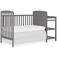 Dream On Me Anna 4 in 1 Full Size Crib and Changing Table Combo, Model #678, Two Storage Shelves