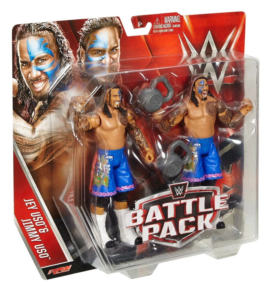 Coffret de 2 figurines Jay et Jimmy Coffret Combat de WWE