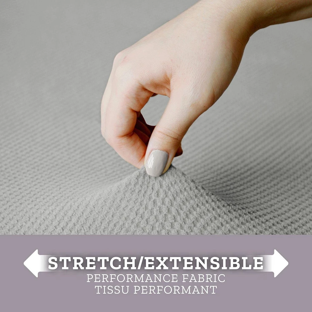 Housse extensible Pixel Soft pour fauteuil inclinable, avec 20 % de tissu recyclé durable et facile a appliquer