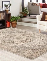 ECARPET Priya 8'0" x 10'0" Traditionnel Tapis pour salon, chambre, salle à manger, entrée, couloir et plus encore.