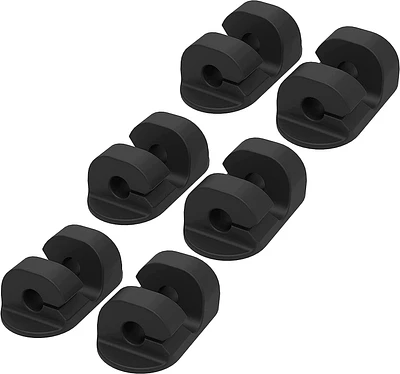 Scosche CMAA2-6PKRP Stick Em Adhesive Cable Management Clip Organizers (6-pk) Black, CBL MNG MNT ADHSV 2- 6PK